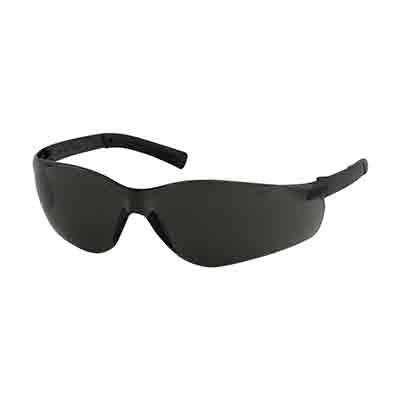 Protective Industrial Products 250-06-5521 Rimless Safety Glasses with Dark Gray Temple, Gray Lens and Anti-Scratch / Anti-Fog Coating