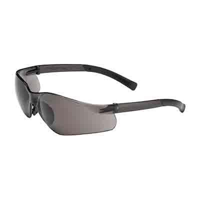 Protective Industrial Products 250-08-0021 Rimless Safety Glasses with Black Temple, Gray Lens and Anti-Scratch / Anti-Fog Coating