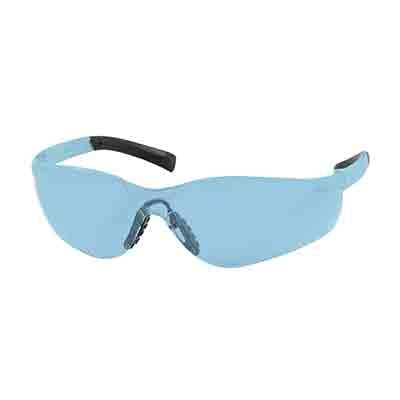 Protective Industrial Products 250-08-5503 Rimless Safety Glasses with Light Blue Temple, Light Blue Lens and Anti-Scratch Coating
