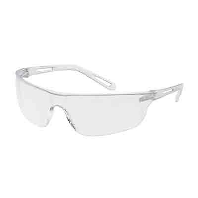 Protective Industrial Products 250-09-0020 Rimless Safety Glasses with Clear Temple, Clear Lens and  Anti-Scratch / Anti-Fog Coating