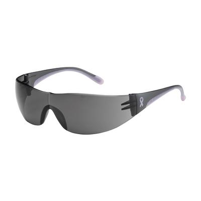 Protective Industrial Products 250-10-5501 Rimless Safety Glasses with Gray / Pink Temple, Gray Lens and Anti-Scratch Coating