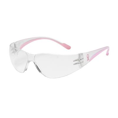 Protective Industrial Products 250-11-0900 Rimless Safety Glasses with Clear / Pink Temple, Clear Lens and Anti-Scratch Coating