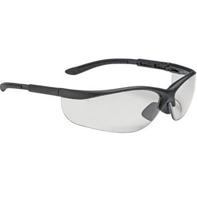 Protective Industrial Products 250-21-0420 Semi-Rimless Safety Glasses with Black Frame, Clear Lens and Anti-Scratch / Anti-Fog Coating