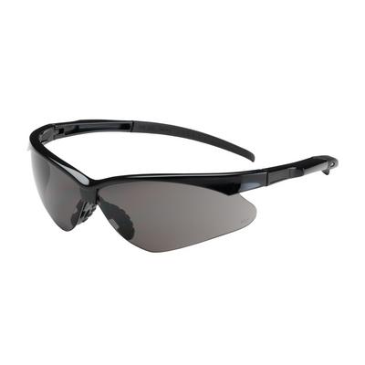 Protective Industrial Products 250-28-0001 Semi-Rimless Safety Glasses with Black Frame, Gray Lens and Anti-Scratch Coating