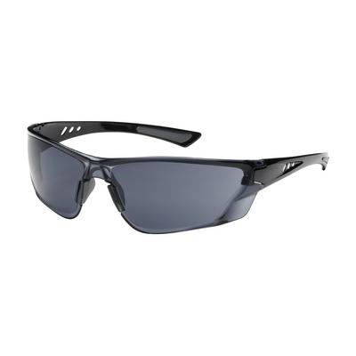 Protective Industrial Products 250-32-0521 Rimless Safety Glasses with Gloss Black Temple, Gray Lens and Anti-Scratch / FogLess® 3Sixty™ Coating