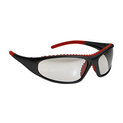Protective Industrial Products 250-60-0020 Full Frame Safety Glasses with Black / Red Frame, Clear Lens and Anti-Scratch / Anti-Fog Coating