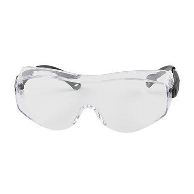 Protective Industrial Products 250-98-0000 OTG Rimless Safety Glasses with Black / Gray Temple, Clear Lens and Anti-Scratch Coating