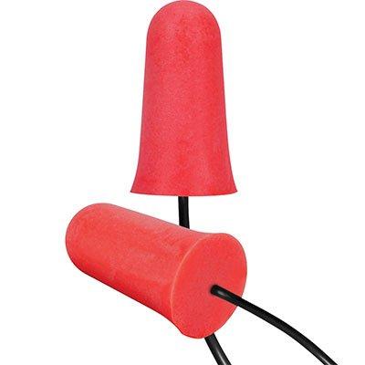 Protective Industrial Products 267-HPF910C Disposable Soft Polyurethane Foam Corded Ear Plugs - NRR 33