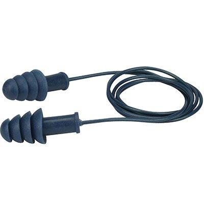 Protective Industrial Products 267-HPR410D Metal Detectable Reusable TPR Corded Ear Plugs - NRR 27