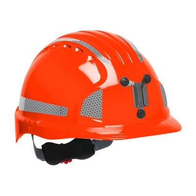 Protective Industrial Products 280-EV6151MCR2 Standard Brim Mining Hard Hat with HDPE Shell, 6-Point Polyester Suspension, Wheel Ratchet Adjustment and CR2 Reflective Kit