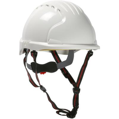 Protective Industrial Products 280-EV6151-CH EVO® 6151 Ascend™ Standard Brim Safety Helmet with HDPE Shell, 4-Point Chinstrap, 6-Point Suspension and Wheel Ratchet Adjustment.