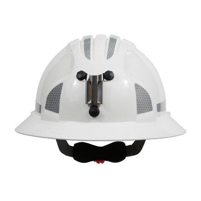 Protective Industrial Products 280-EV6161MCR2 Full Brim Mining Hard Hat with HDPE Shell, 6-Point Polyester Suspension, Wheel Ratchet Adjustment and CR2 Reflective Kit