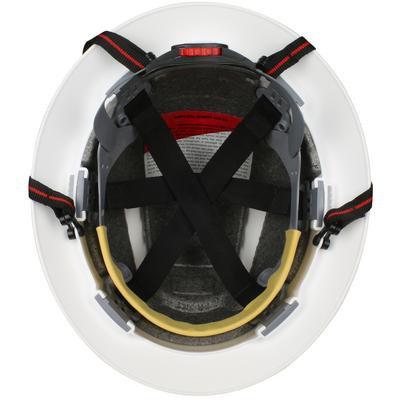 Protective Industrial Products 280-EV6161V-CH Vented, Full Brim Safety Helmet with HDPE Shell, 4-Point Chinstrap, 6-Point Suspension and Wheel Ratchet Adjustment