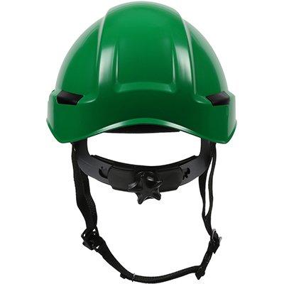 Protective Industrial Products 280-HP142R Industrial Climbing Helmet with Polycarbonate / ABS Shell, Hi-Density Foam Impact Liner, Nylon Suspension, Wheel Ratchet Adjustment and 4-Point Chin Strap