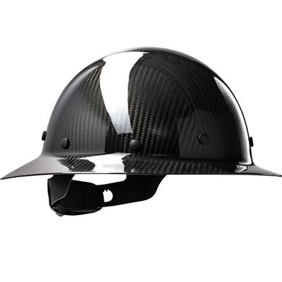 Protective Industrial Products 280-HP1471R Full Brim Smooth Dome Hard Hat with Glossy Carbon Fiber Shell, 8-Point Riveted Textile Suspension and Wheel-Ratchet Adjustment