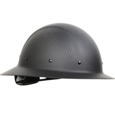 Protective Industrial Products 280-HP1471R-11M Full Brim Smooth Dome Hard Hat with Matte Carbon Fiber Shell, 8-Point Riveted Textile Suspension and Wheel-Ratchet Adjustment