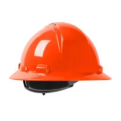 Protective Industrial Products 280-HP641RV Vented, Full Brim Hard Hat with HDPE Shell, 4-Point Textile Suspension and Wheel Ratchet Adjustment
