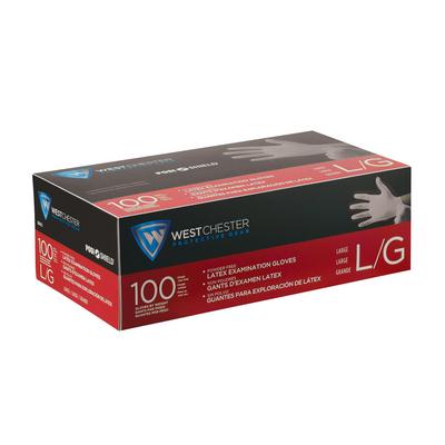 Protective Industrial Products 2850 Disposable Latex Glove, Powder Free with Textured Grip - 7 mil