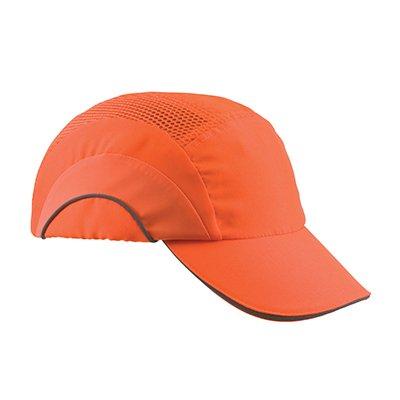 Protective Industrial Products 282-ABR170-OR Hi-Vis Baseball Style Bump Cap with HDPE Protective Liner and Adjustable Back