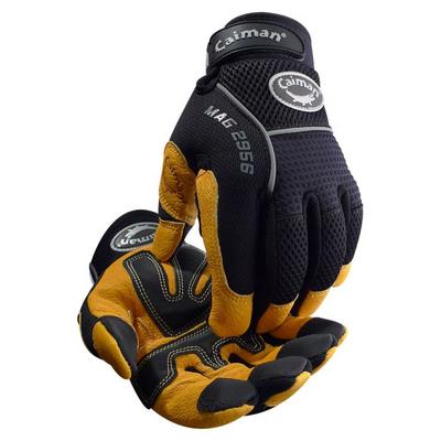 Protective Industrial Products 2956 Multi-Activity Glove with Sheep Grain Leather Palm and Black AirMesh™ Back - Reinforced Patch Palm