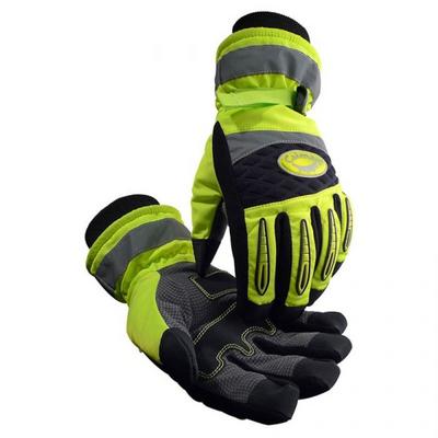 Protective Industrial Products 2991 Synthetic Leather Patch Palm Glove with Hi-Vis Polyester Back - Heatrac® Insulation