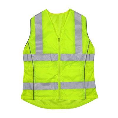 Protective Industrial Products 302-0312 ANSI Type R Class 2 Woman's Contoured Vest with Solid Front, Mesh Back and Adjustable Waist