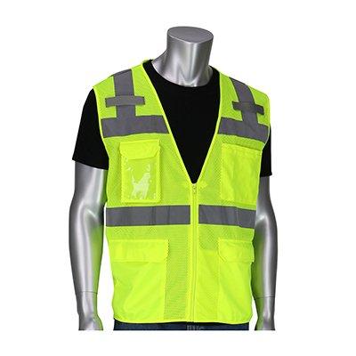 Protective Industrial Products 302-0750 ANSI Type R Class 2 Ten Pocket Surveyors Vest