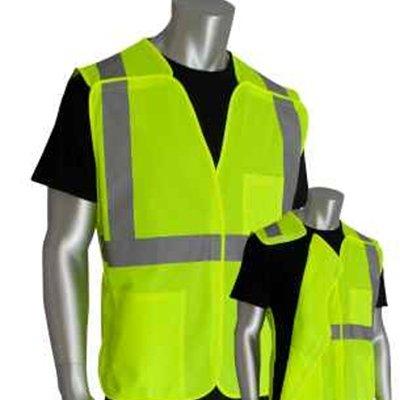 Protective Industrial Products 302-5PV ANSI Type R Class 2 Three Pocket Solid Breakaway Vest