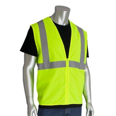 Protective Industrial Products 302-WCENGZ ANSI Type R Class 2 Value Zipper Solid Vest