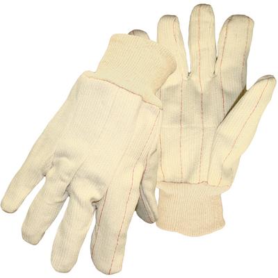 Protective Industrial Products 30PC Polyester/Cotton Double Palm Glove with Nap-In Finish - Knit Wrist