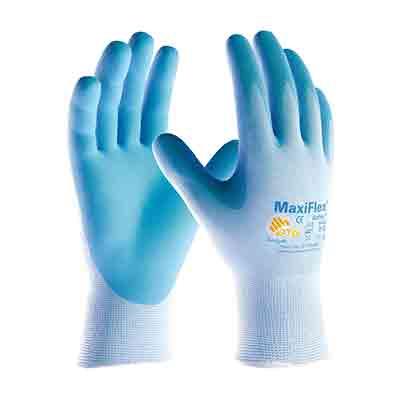 Protective Industrial Products 34-824 Seamless Knit Nylon / Elastane Glove with Ultra Lightweight Nitrile Coated MicroFoam Grip on Palm & Fingers