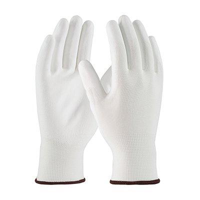 Protective Industrial Products 33-115 Seamless Knit Polyester Glove with Polyurethane Coated Flat Grip on Palm & Fingers