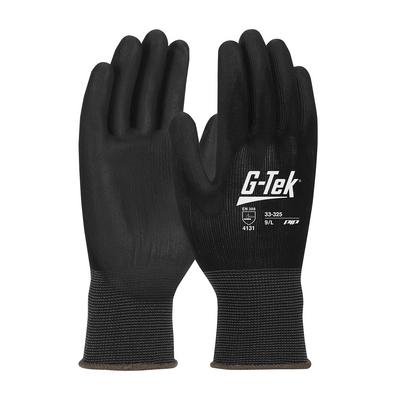 Protective Industrial Products 33-325 Heavy Weight Seamless Knit Nylon Glove with Extra Thick Polyurethane Coated Flat Grip on Palm & Fingers