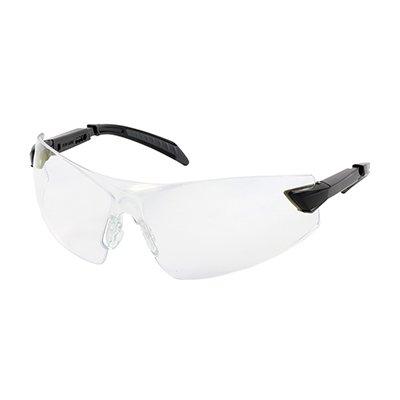 Protective Industrial Products 250-34-0010 Rimless Safety Glasses with Black Ratcheting Temples, Clear Lens and Anti-Scratch / Anti-Reflective Coating