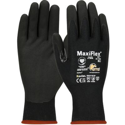 Protective Industrial Products 34-1743 MaxiFlex® Cut™ Seamless Knit Kevlar® Glove with Black MicroFoam Nitrile Coating - Palm & Fingertips