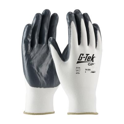 Protective Industrial Products 34-225 Seamless Knit Nylon Glove with Nitrile Coated Smooth Grip on Palm & Fingers