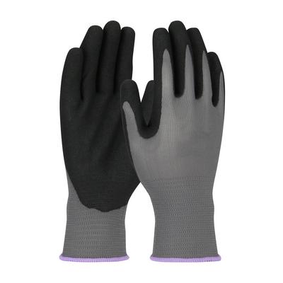 Protective Industrial Products 34-300 Seamless Knit Polyester Glove with Nitrile Coated MicroSurface Grip on Palm & Fingers