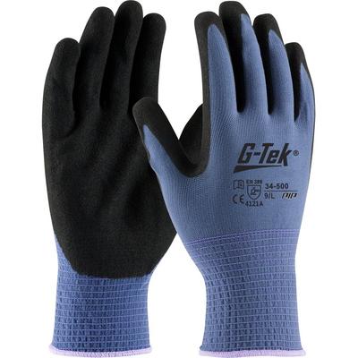 Protective Industrial Products 34-500 Seamless Knit Nylon Glove with Nitrile Coated MicroSurface Grip on Palm & Fingers