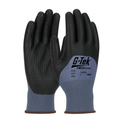 Protective Industrial Products 34-643 Seamless Nylon Glove with NeoFoam® Coated Palm, Fingers & Knuckles and Micro Dot Palm - Touchscreen Compatible