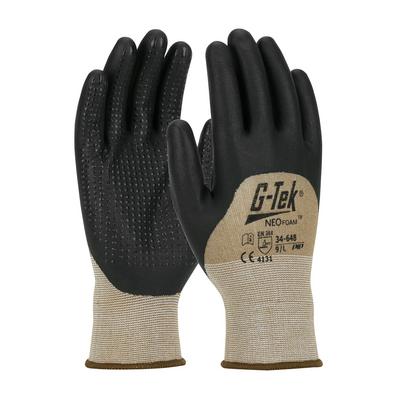 Protective Industrial Products 34-648 Seamless Nylon Glove with NeoFoam® Coated Palm, Fingers & Knuckles and Micro Dot Palm - Touchscreen Compatible