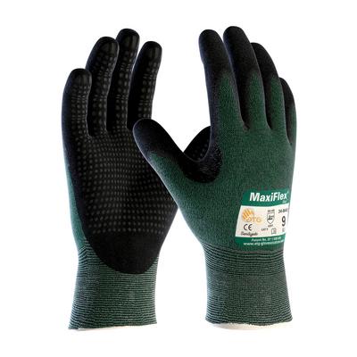 Protective Industrial Products 34-8443V Seamless Knit Engineered Yarn Glove with Premium Nitrile Coated MicroFoam Grip on Palm & Fingers and Micro Dot Palm  - Vend-Ready