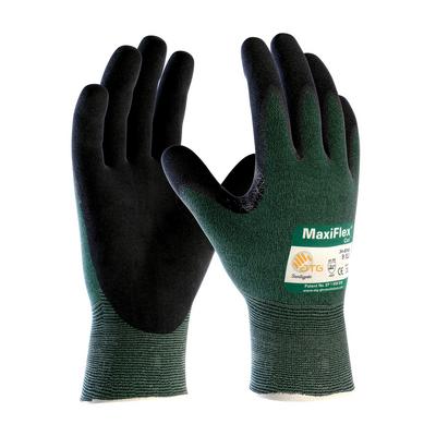 Protective Industrial Products 34-8743V Seamless Knit Engineered Yarn Glove with Premium Nitrile Coated MicroFoam Grip on Palm & Fingers - Vend-Ready