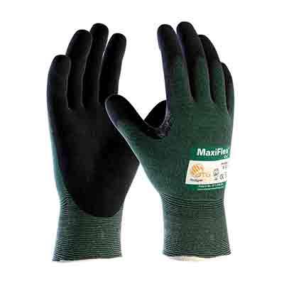 Protective Industrial Products 34-8743 Seamless Knit Engineered Yarn Glove with Premium Nitrile Coated MicroFoam Grip on Palm & Fingers