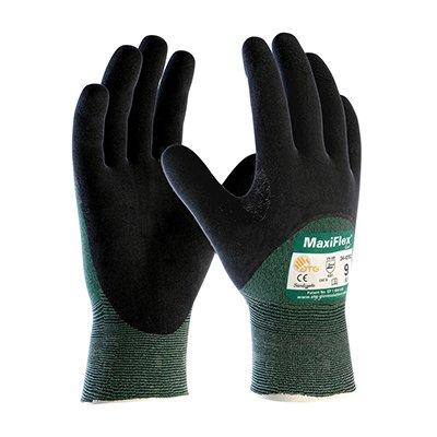 Protective Industrial Products 34-8753 Seamless Knit Engineered Yarn Glove with Premium Nitrile Coated MicroFoam Grip on Palm, Fingers & Knuckles