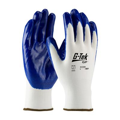 Protective Industrial Products 34-C229 Seamless Knit Nylon Glove with Nitrile Coated Smooth Grip on Palm & Fingers