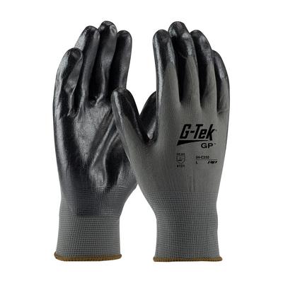 Protective Industrial Products 34-C232 Seamless Knit Nylon Glove with Nitrile Coated Foam Grip on Palm & Fingers - Economy Grade