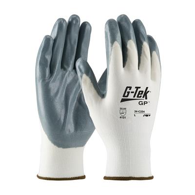 Protective Industrial Products 34-C234 Seamless Knit Nylon Glove with Nitrile Coated Foam Grip on Palm & Fingers - Economy Grade