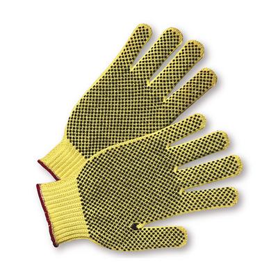 Protective Industrial Products 35KDEBSL Seamless Knit Kevlar® / Cotton Plated Glove with Double-Sided PVC Dot Grip - Ladies'