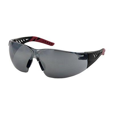 Protective Industrial Products 250-36-0021 Rimless Safety Glasses with Black / Burgundy Temples, Gray Lens and Anti-Scratch / Anti-Fog Coating