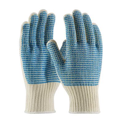Protective Industrial Products 36-110VV Heavy Weight Seamless Knit Cotton/Polyester Glove with PVC "V" Pattern Grip - Double-Sided